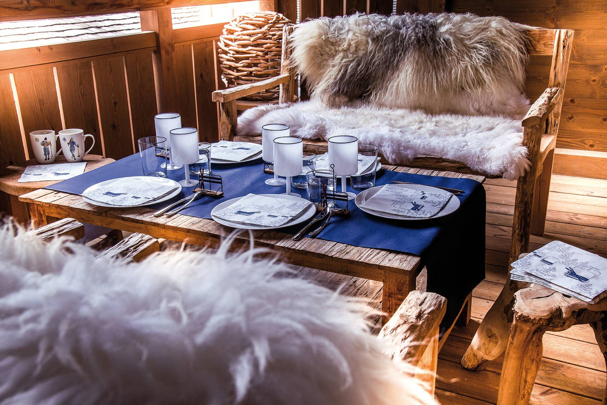 Ski Chairlift Dinner Napkin