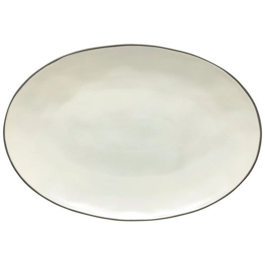 Stacked Organic Oval Platter -- Salt