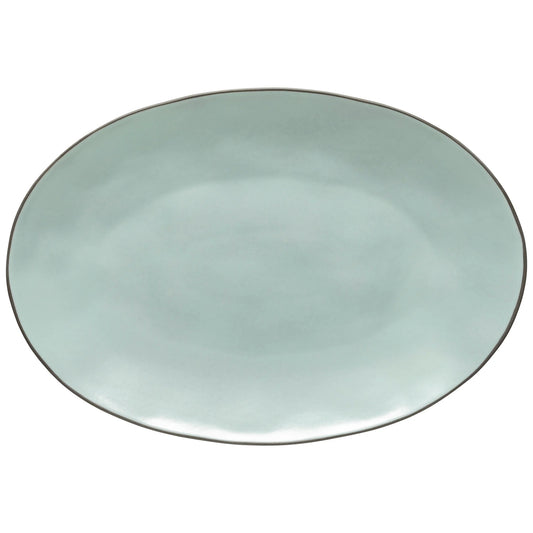 Stacked Organic Oval Platter -- Sky Blue