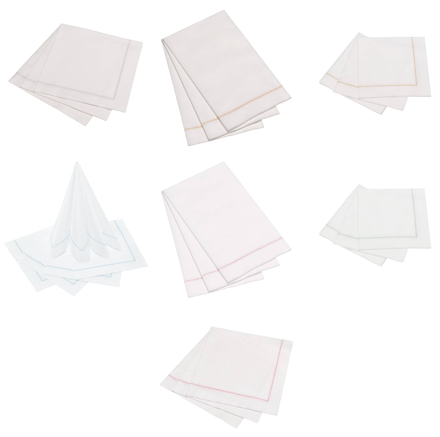 25ct Hemstitch Napkins -- Taupe / Dinner Napkin (40x40cm)