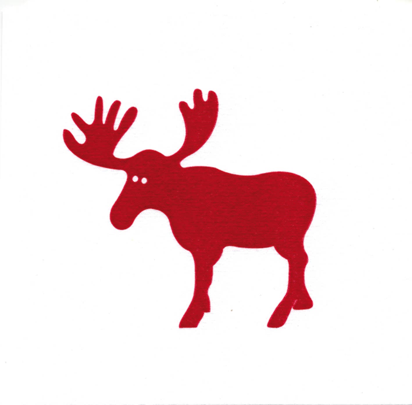 Moose Red Dinner Napkin