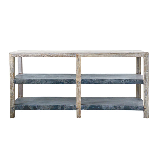 Reclaimed Wood and Metal Clad Credenza