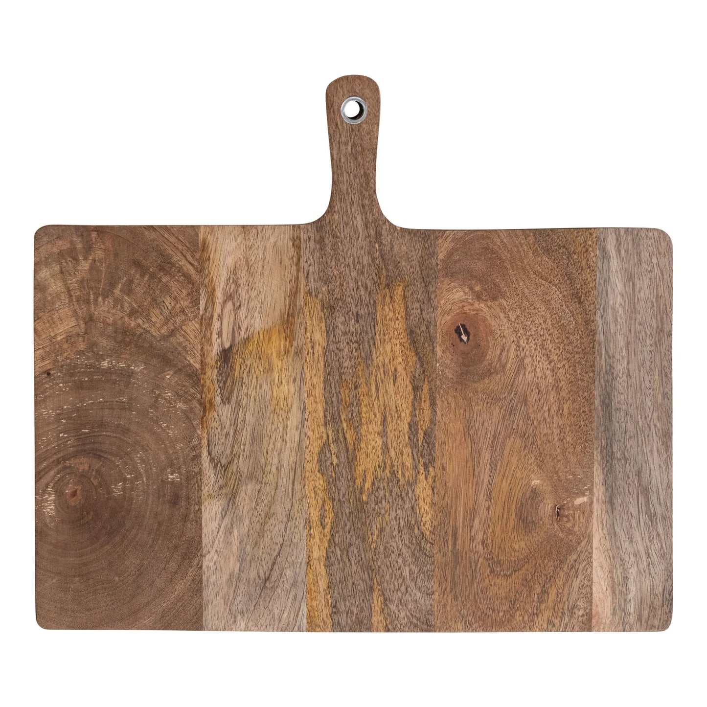 Serving Board with Handle -- Natural Mango Wood