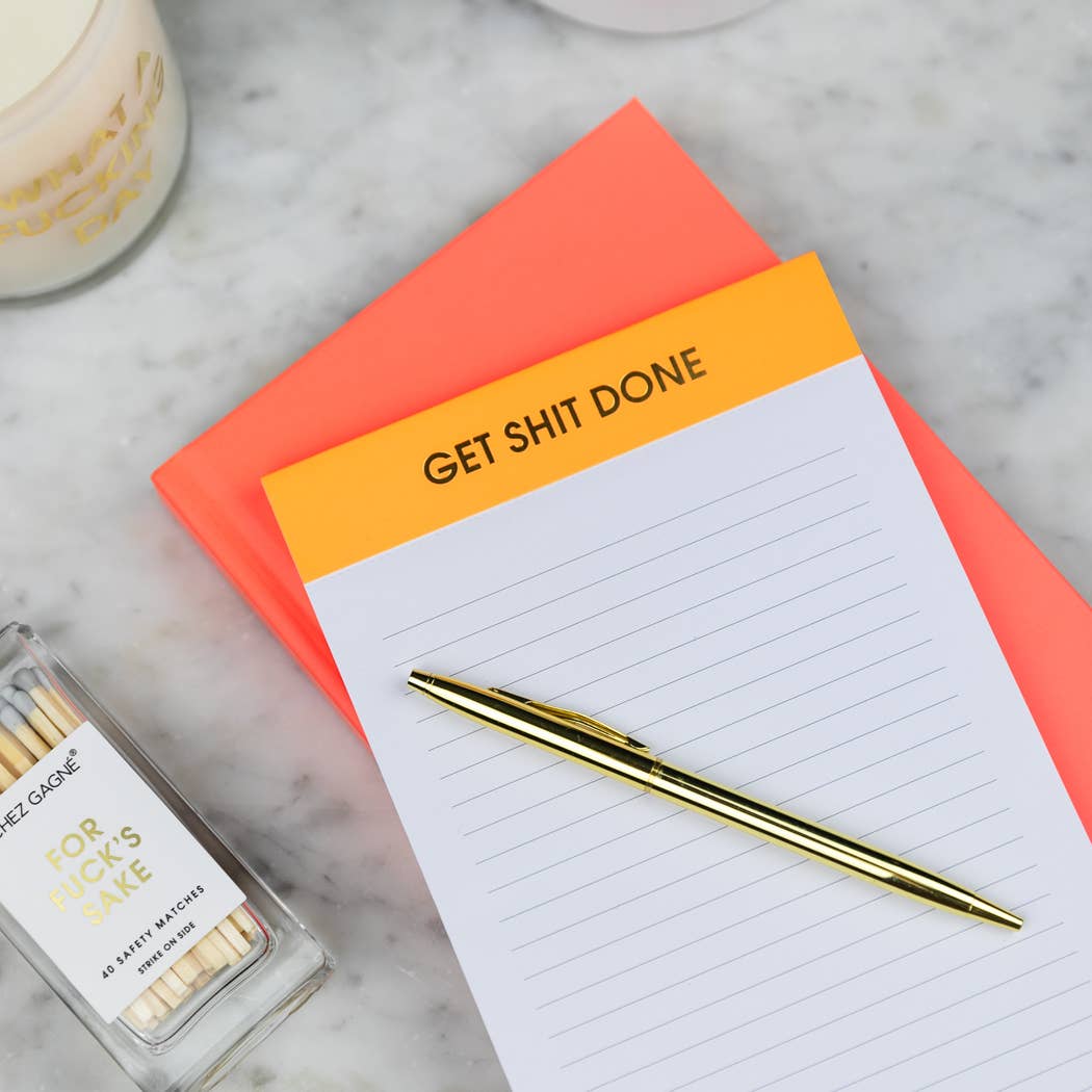 Get Shit Done - Lined Notepad, To-Do List, Funny Gift