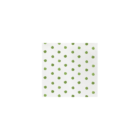 Papersoft Napkins Dot Green Cocktail Napkins (Pack of 20)
