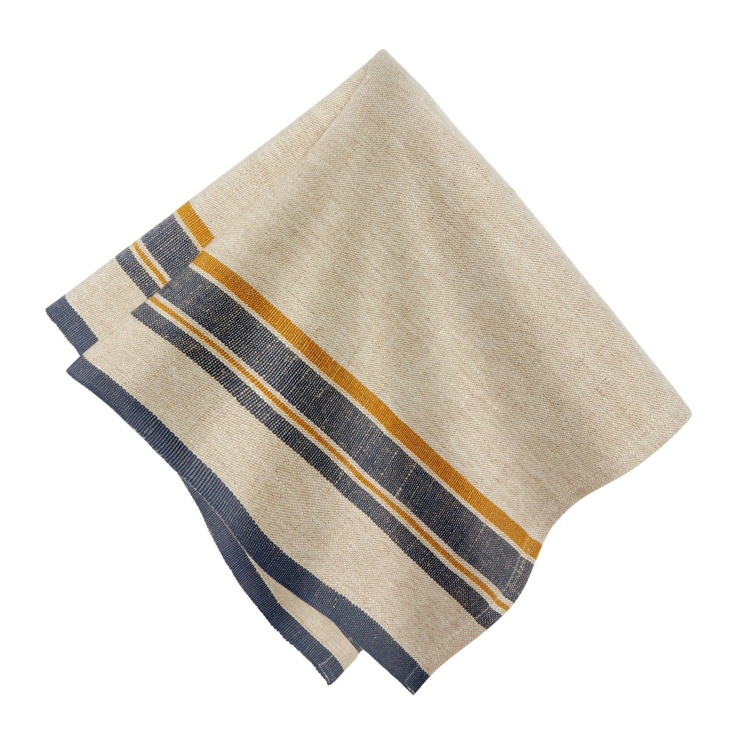 Antibes Natural & Blue Napkin, Set of 4: Natural Blue