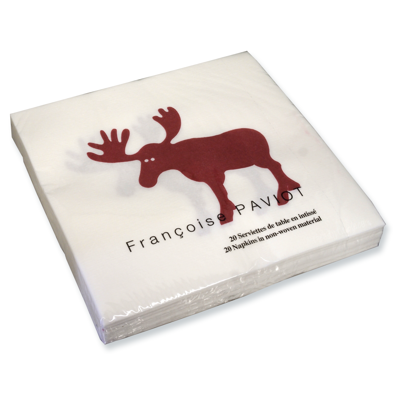 Moose Red Dinner Napkin