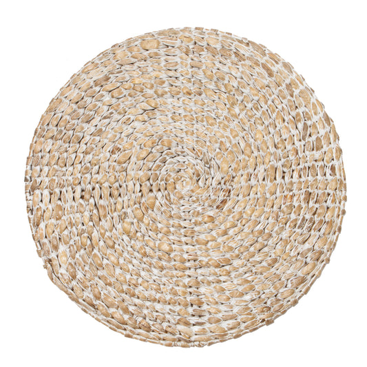 White Wash Round Placemat