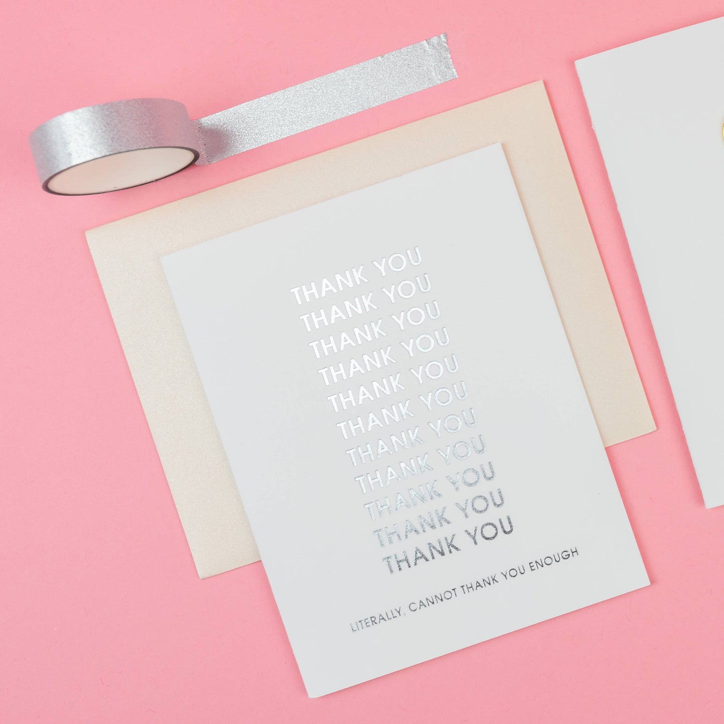 Cannot Thank You Enough - Thank You Letterpress Card