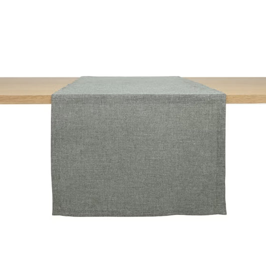 Table Runner -- Riverside -- Sulfur Black Delave -- 20x57"