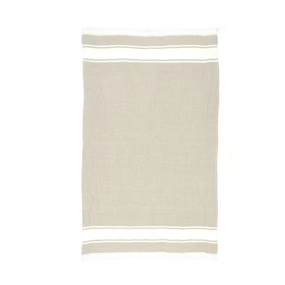 Flax Stripe -- The Belgian Towel Fouta (43"x71")