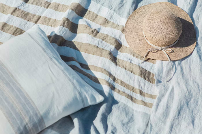Ash Stripe -- The Belgian Towel Fouta (43"x71")