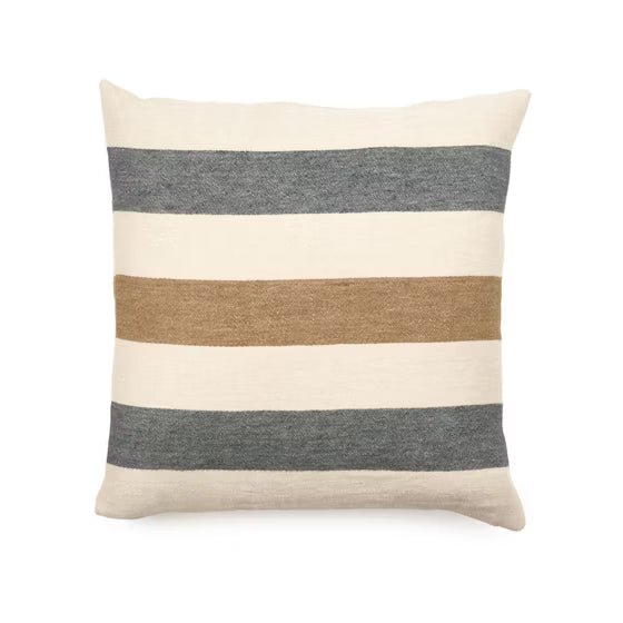 Belgian Linen Pillow -- Dakota Stripe -- 20x20"