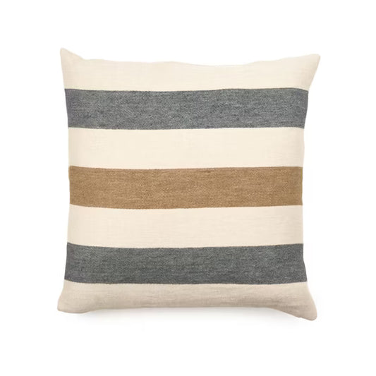 Belgian Linen Pillow -- Dakota Stripe -- 20x20"